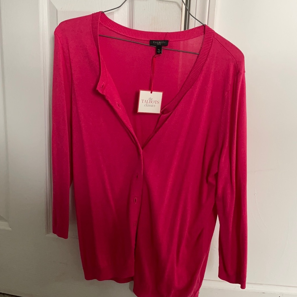 Talbots v-neck cardigan, gorgeous color, never worn